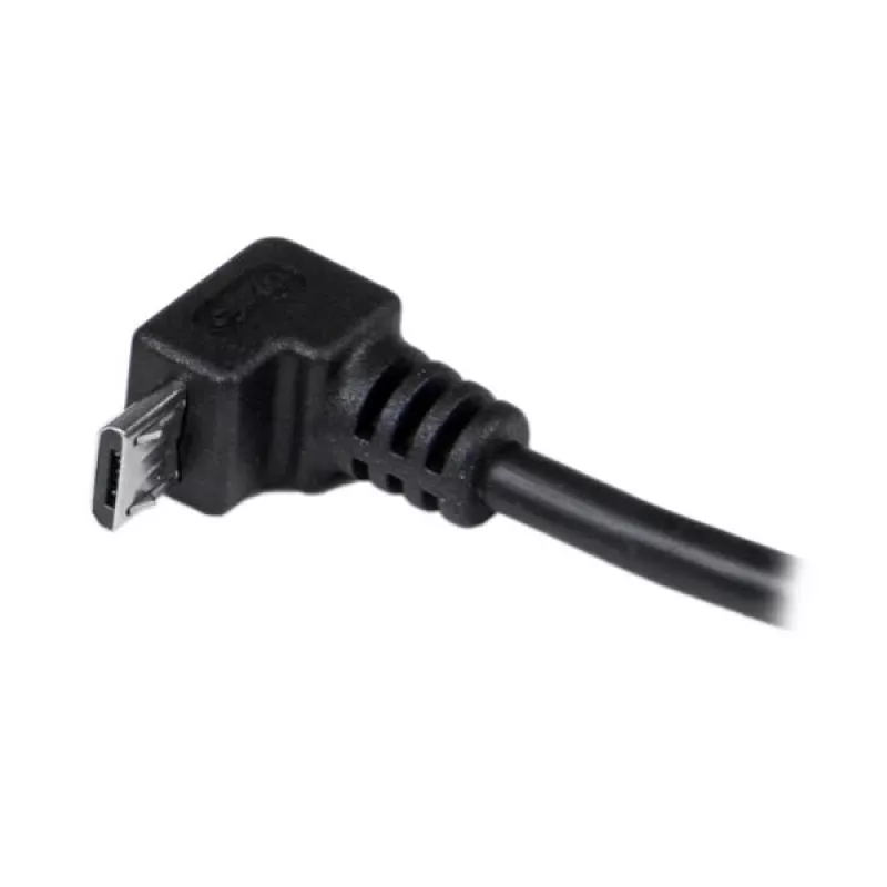 StarTech.com 2m Micro-USB kábel - A na zahnutý Micro-B, 2 m, USB A, Micro-USB B, USB 2.0, 0,48 Gbit/s, čierny