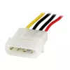 StarTech.com 12in LP4 predlžovací napájací kábel - M/F, Molex (4-pinový), Molex (4-pinový), 0,304 m, konektor samec, konektor samica, rovný