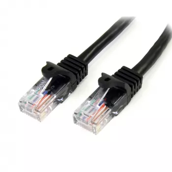 StarTech.com Cat5e patch kábel s RJ45 konektormi bez západky – 3 m, čierny