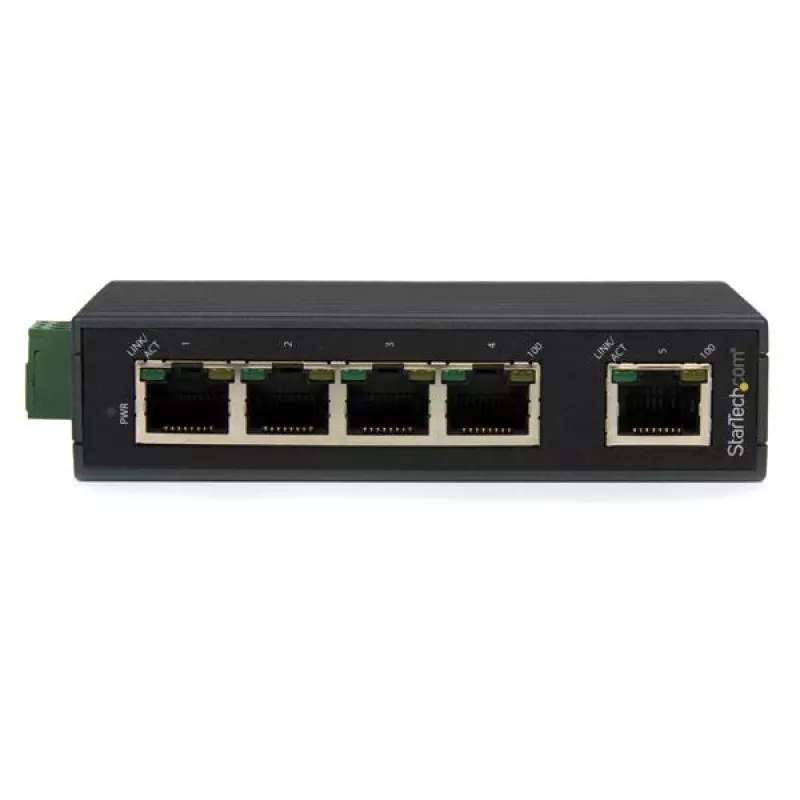 StarTech.com 5-portový priemyselný ethernetový switch – montáž na DIN lištu