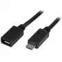 StarTech.com USBUBEXT50CM predlžovací kábel Micro-USB M/F, 0,5 m (20 palcov), Micro-USB B, USB 2.0, čierny