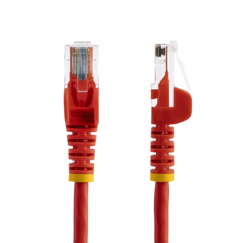 StarTech.com Cat5e ethernetový patch kábel s RJ45 konektormi bez západky – 5 m, červený