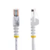 StarTech.com Cat5e ethernetový patch kábel s RJ45 konektormi bez západky – 7 m, biely