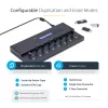 StarTech.com samostatný 1-na-15 USB flash duplikátor a vymazávač, kopírovanie viacerých USB flash diskov, systémová a súborová ako aj celodisková kópia s 1,5 GB/min, jednotlivé a 3-násobné vymazanie, LCD displej – TAA