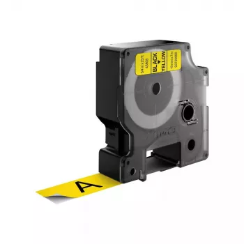 DYMO Authentic D1 etikety | Čierna tlač na žltej páske | 19 mm x 7 m | Samolepiace etikety pre tlačiarne etikiet LabelManager | Vyrobené v Európe
