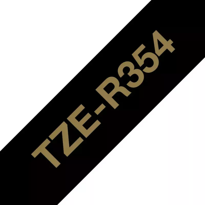 Brother TZE-R354 označovacia etiketa zlatá na čiernej