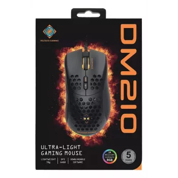 Herná myš Deltaco DM210 káblová ultratenká RGB čierna