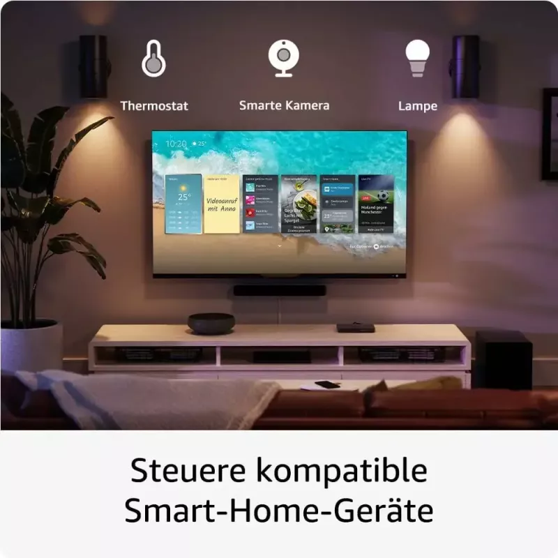 Smart TV dongle Amazon 4K Ultra HD USB, Wi‑Fi 6 (802.11ax), 3840×2160, napájanie cez USB, čierny