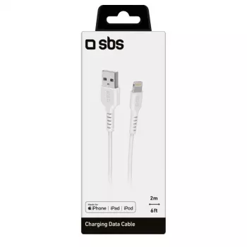 Lightning kábel SBS TECABLEUSBIP5289W 2m biela USB A