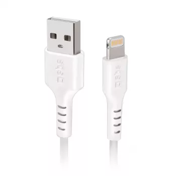 Lightning kábel SBS TECABLEUSBIP5289W 2m biela USB A