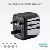 Napájací zdroj pre mobilné zariadenia SBS Mobile TEADAPT2USBUNI — čierny/strieborný, USB adaptér