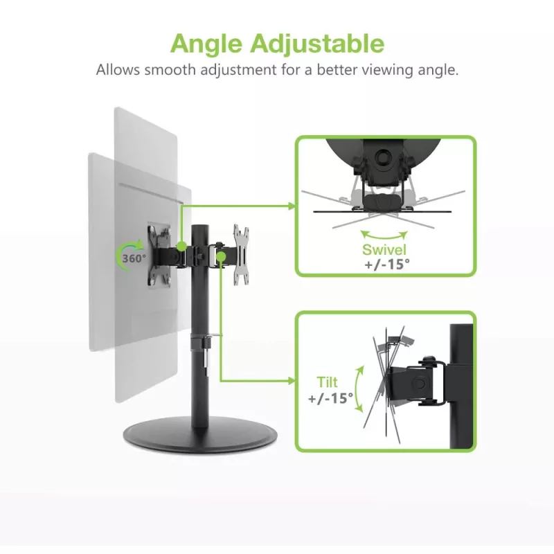 Techly ICA-LCD 402 držiak monitora / stojan 81,3 cm (32 palcov) stolový čierny