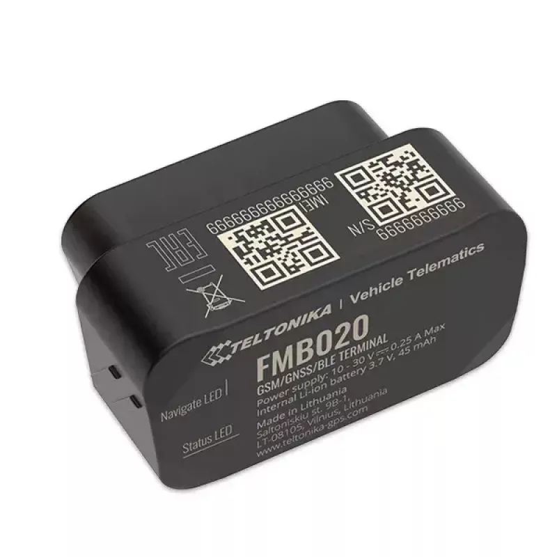 GPS tracker Teltonika FMB020 auto čierna prachuvzdorná 0,128 GB