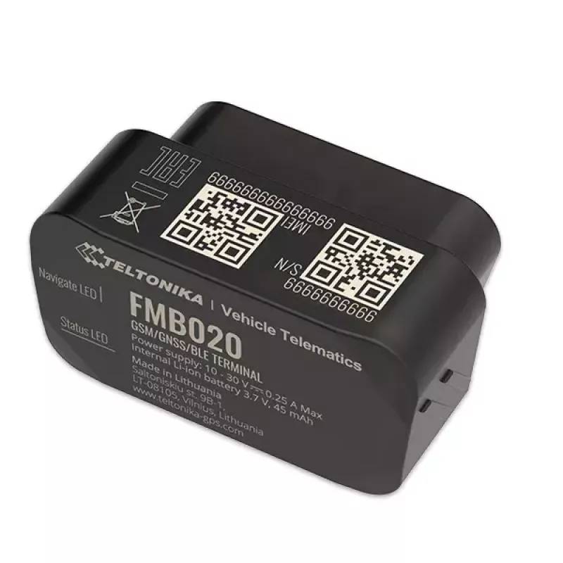 GPS tracker Teltonika FMB020 auto čierna prachuvzdorná 0,128 GB