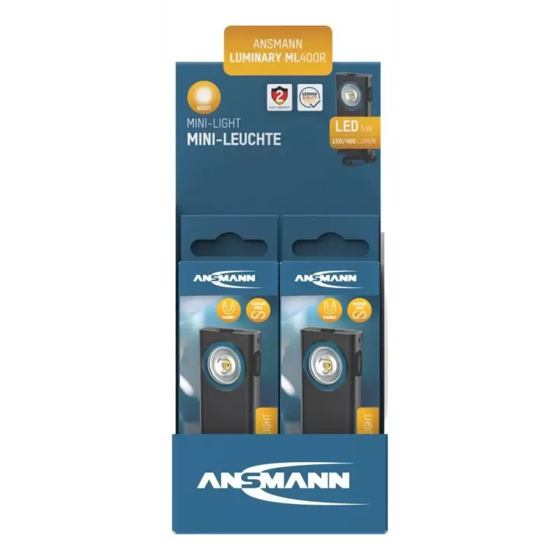 Prívesková baterka Ansmann ML400R čierna LED 5W USB nabíjateľná