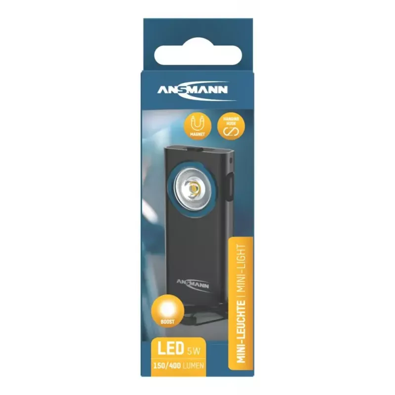 Prívesková baterka Ansmann ML400R čierna LED 5W USB nabíjateľná