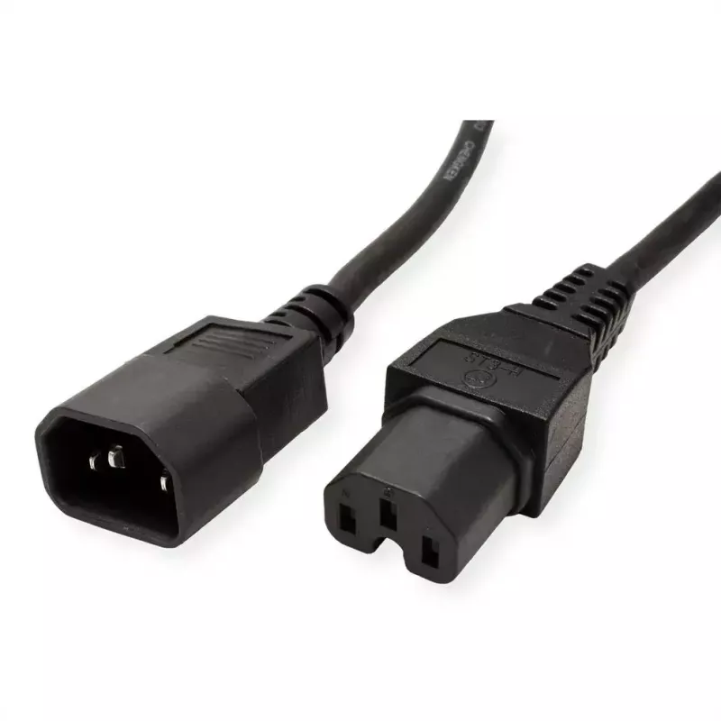 Napájací kábel VALUE 19.99.1123 čierny 3 m C14 C15 spojka