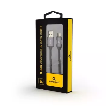 Kábel na mobilný telefón GEMBIRD USB A na Lightning CCB-MUSB2B-AMLM-6 1,8 m USB 2.0 čierny