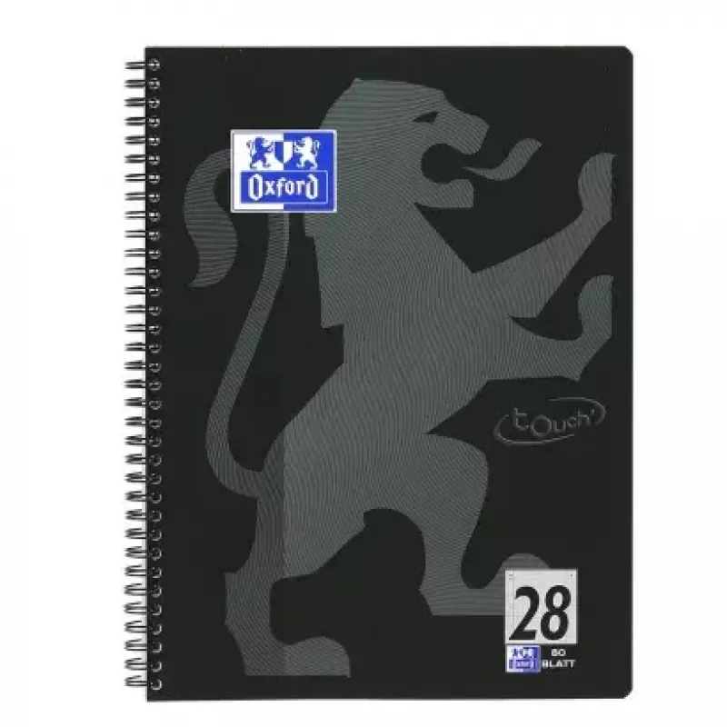 Zošit Oxford 400121610 A4+ 160 listov čierna sivá
