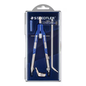 Staedtler Mars Comfort 552 02 rýchlonastaviteľné kružidlo s predlžovacou tyčou, modré