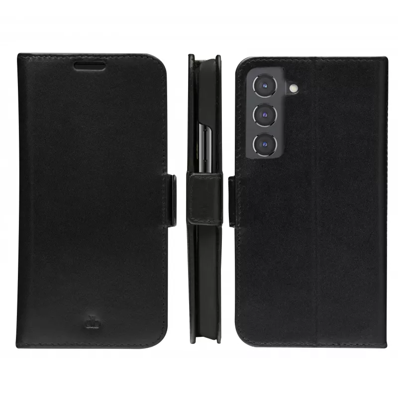 dbramante1928 Copenhagen Slim CSSSGTBL1434 puzdro typu flip pre Samsung Galaxy S22, zrnitá koža, čierne