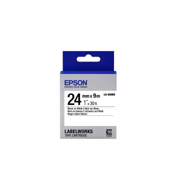 Epson kazeta etikiet Standard LK-6WBN čierna/biela 24mm (9m)