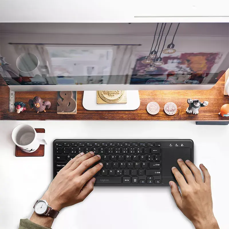 Klávesnica LogiLink ID0188 Home RF Wireless QWERTZ čierna