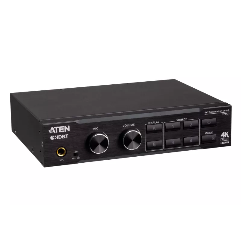 ATEN 4 x 2 True 4K prezentačný matrix switch