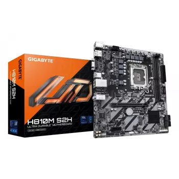 GIGABYTE H810M S2H základná doska - Intel Core Ultra (séria 2) CPU, 4+1+2 fáz VRM, až do 6400MHz DDR5, 1xPCIe 4.0 M.2, 1GbE LAN, USB 3.2 Gen 1