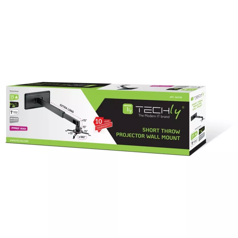 Techly ICA-PM 21 držiak projektora na stenu čierny