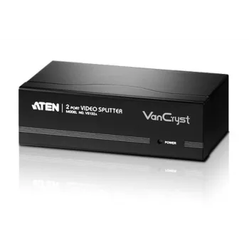 ATEN 2-portový VGA video splitter (450 MHz), VGA, 2x VGA, 2048 x 1536 pixelov, čierny, kov, QXGA