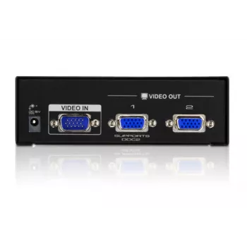 ATEN 2-portový VGA video splitter (450 MHz), VGA, 2x VGA, 2048 x 1536 pixelov, čierny, kov, QXGA