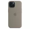 Silikónové puzdro Apple iPhone 15 MagSafe Clay hnedá