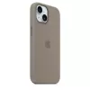 Silikónové puzdro Apple iPhone 15 MagSafe Clay hnedá