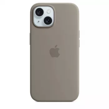 Silikónové puzdro Apple iPhone 15 MagSafe Clay hnedá