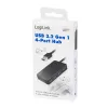 LogiLink USB 3.2 Gen1 4-portový hub čierny 5000 Mbit/s ABS