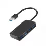LogiLink USB 3.2 Gen1 4-portový hub čierny 5000 Mbit/s ABS