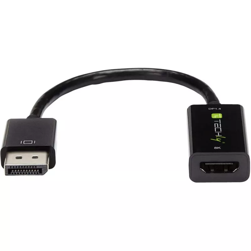 Techly IADAP-DP-HDMIF8K aktívny adaptér DisplayPort 1.4 (M) na HDMI (F), 8K, čierny