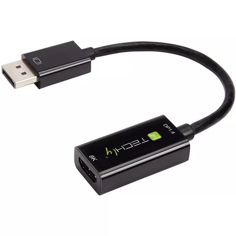Techly IADAP-DP-HDMIF8K aktívny adaptér DisplayPort 1.4 (M) na HDMI (F), 8K, čierny