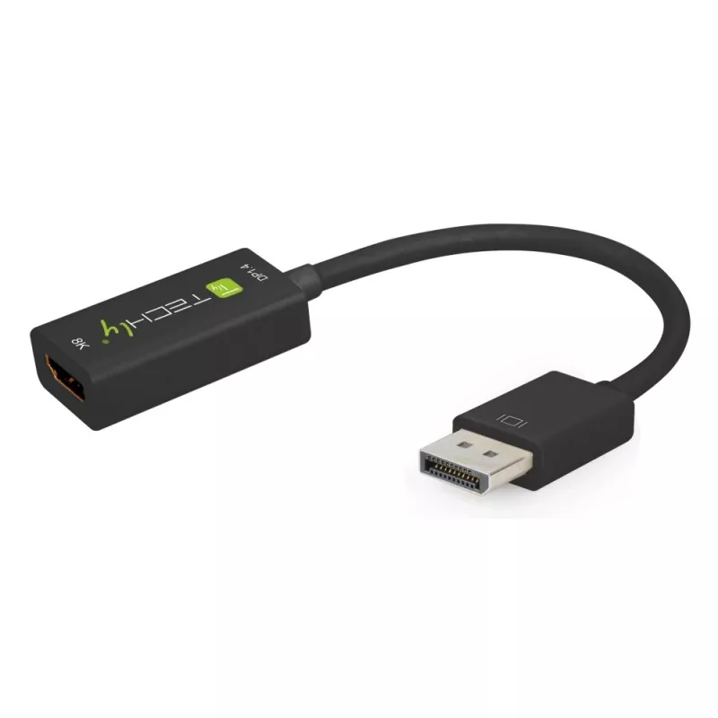 Techly IADAP-DP-HDMIF8K aktívny adaptér DisplayPort 1.4 (M) na HDMI (F), 8K, čierny