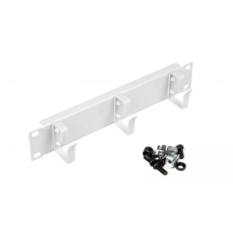 Equip EZMR-10-G 10-palcový 1U panel na vedenie káblov s okami, svetlosivý