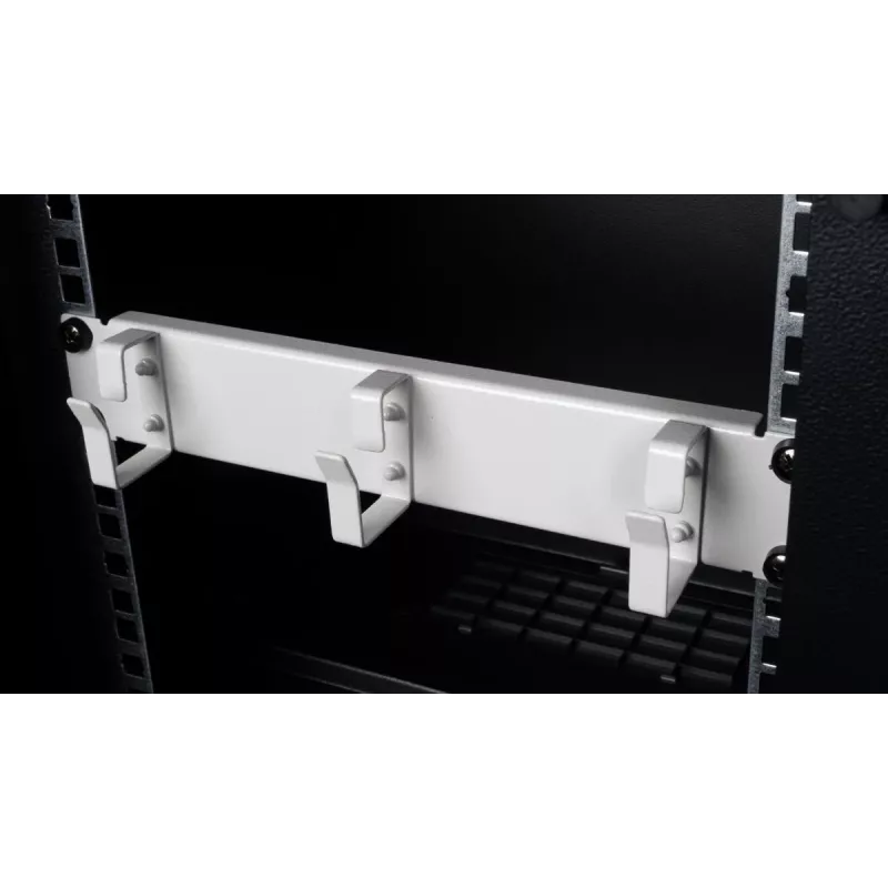 Equip EZMR-10-G 10-palcový 1U panel na vedenie káblov s okami, svetlosivý