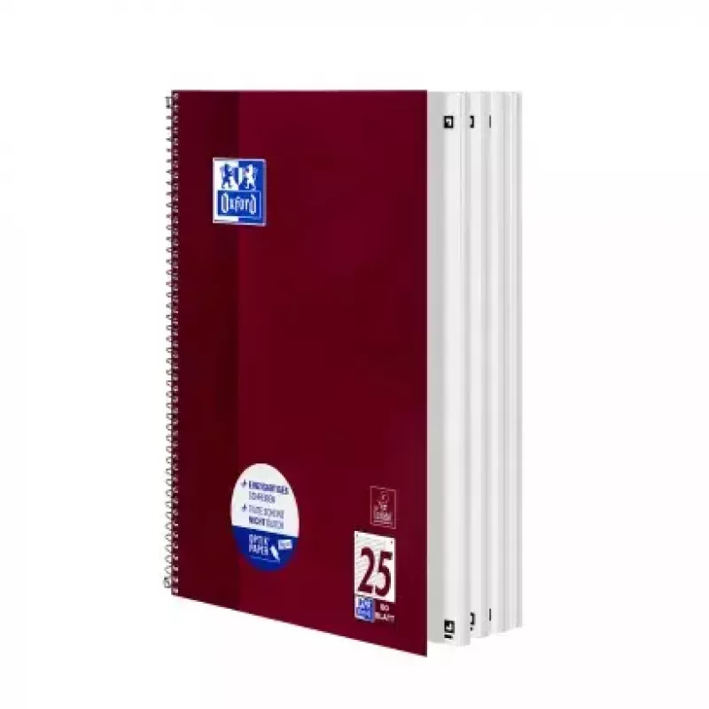 Zošit Oxford 100050355 A4 80 listov bordová