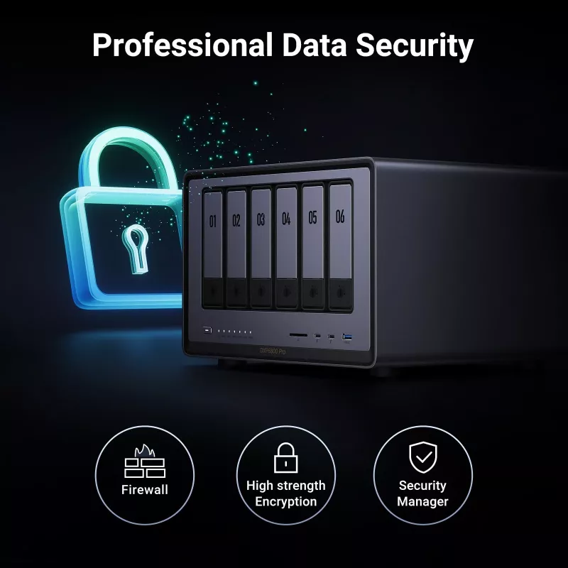 Ugreen DXP6800 Pro NAS desktop Intel® Core™ i5 8 GB DDR5 sivá, čierna