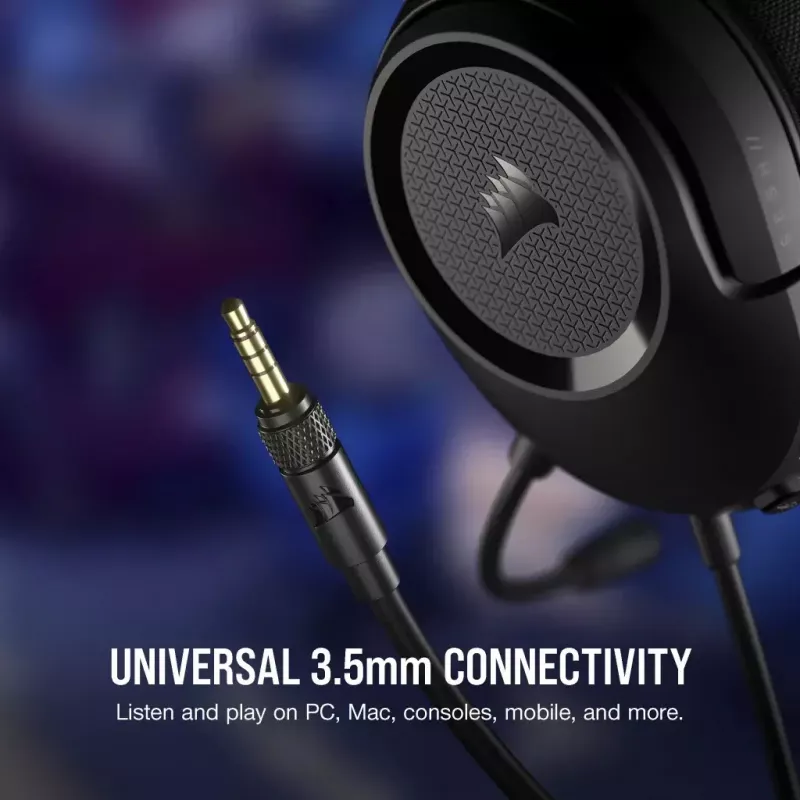Corsair HS35 v2 drôtová herná náhlavná súprava, červená
