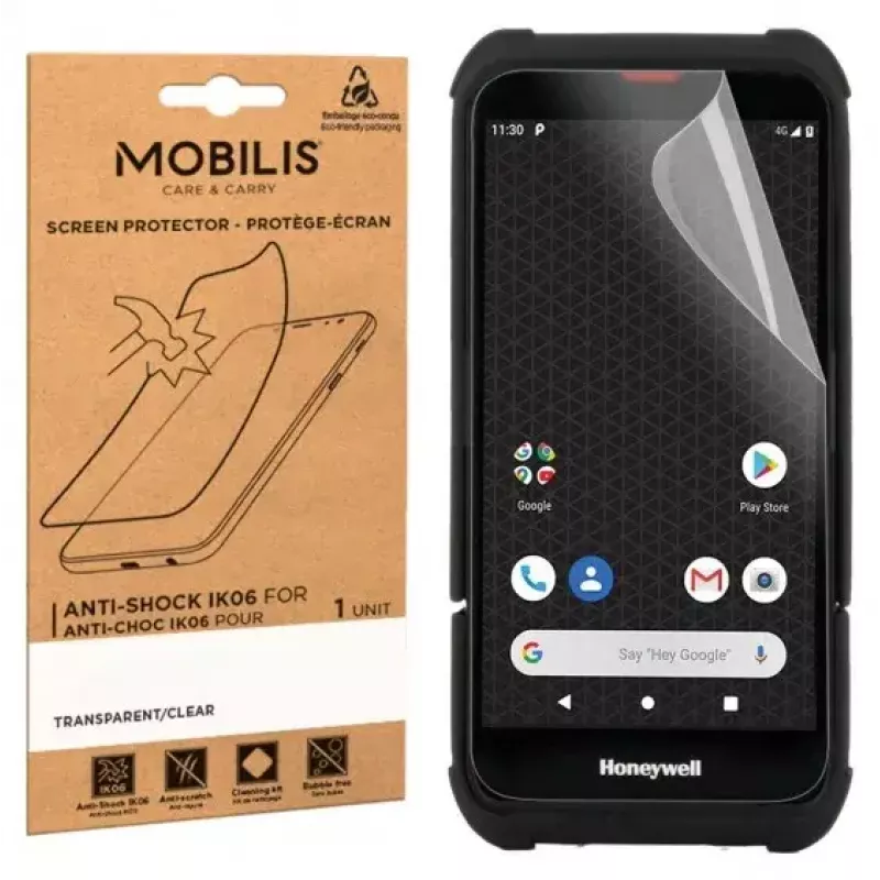 Mobilis 036255 nárazuvzdorná ochranná fólia IK06 pre Honeywell EDA52 / EDA56 / EDA57, priehľadná
