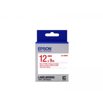 Epson kazeta etikiet Standard LK-4WRN červená/biela 12 mm (9 m)