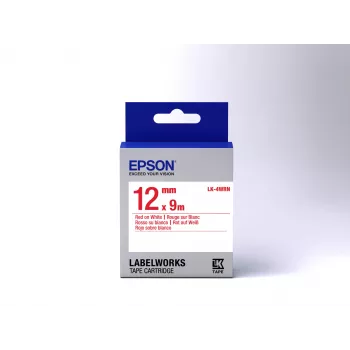 Epson kazeta etikiet Standard LK-4WRN červená/biela 12 mm (9 m)