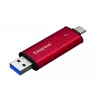 Externý SSD Kingston 1 TB Dual USB-A/USB-C Portable SSD — USB 3.2 Gen 2, čítanie 1050 MB/s, zápis 950 MB/s, čierna/červená