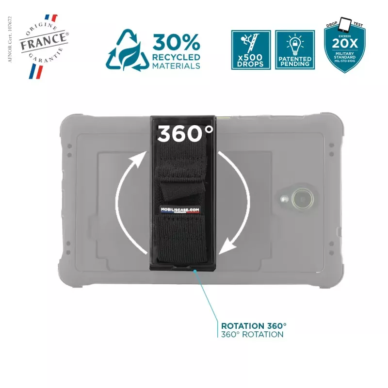 Puzdro Mobilis Galaxy Tab Active5 8'' puzdro 360° otočné rukoväť stojan